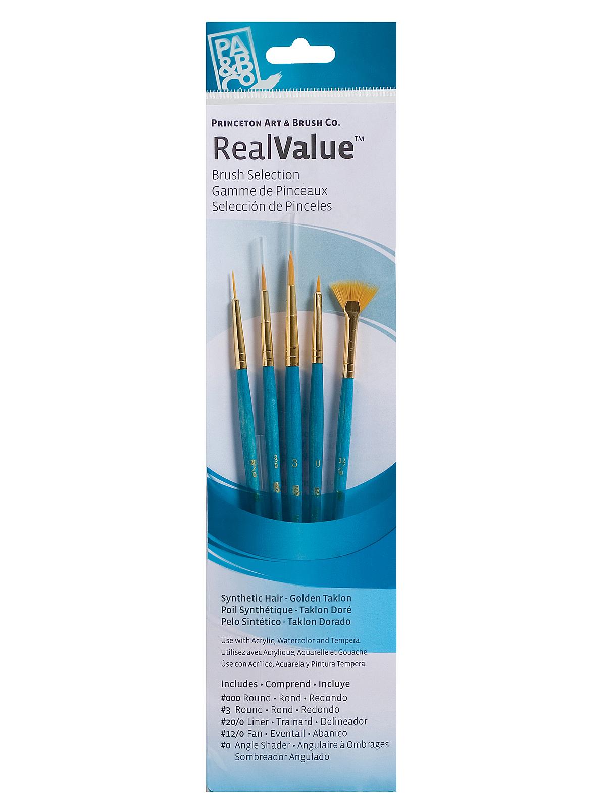 PRINCETON Real Value Series 9000 Light Blue Short Handled Brush Sets