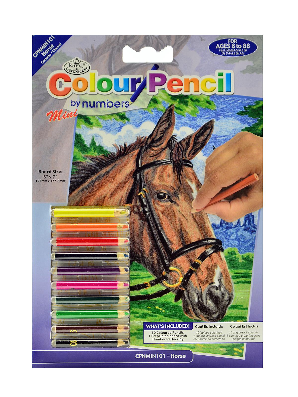 Royal & Langnickel Mini Color Pencil By Number Kits