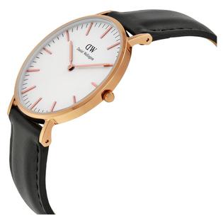 Daniel Wellington 0508dw Women S Classic Sheffield Analog Display Quartz Watch Black Leather Band Round 36mm Case