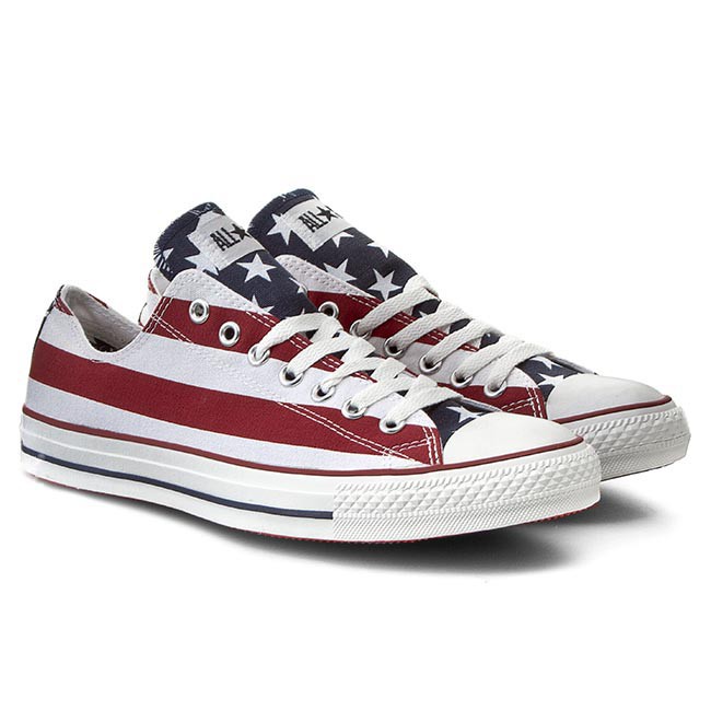 ojo estilo Historiador Converse M3494 Unisex Chuck Taylor All Star American Flag Ox Shoes, White/Blue/Red, 8.5 M US Men/10.5 M US Women ojo estilo Historiador Converse M3494 Unisex Chuck Taylor All Star American Flag Ox Shoes, White/Blue/Red, 8.5 M US Men/10.5 M US Women