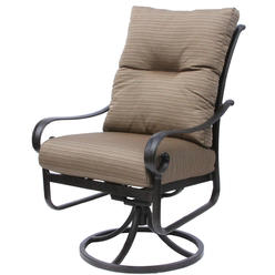 Patio Swivel Rocker Chairs Heritage Outdoor Living Tortuga Aluminum Patio Dining Swivel Rocker Chair With Cushion Antique Bronze