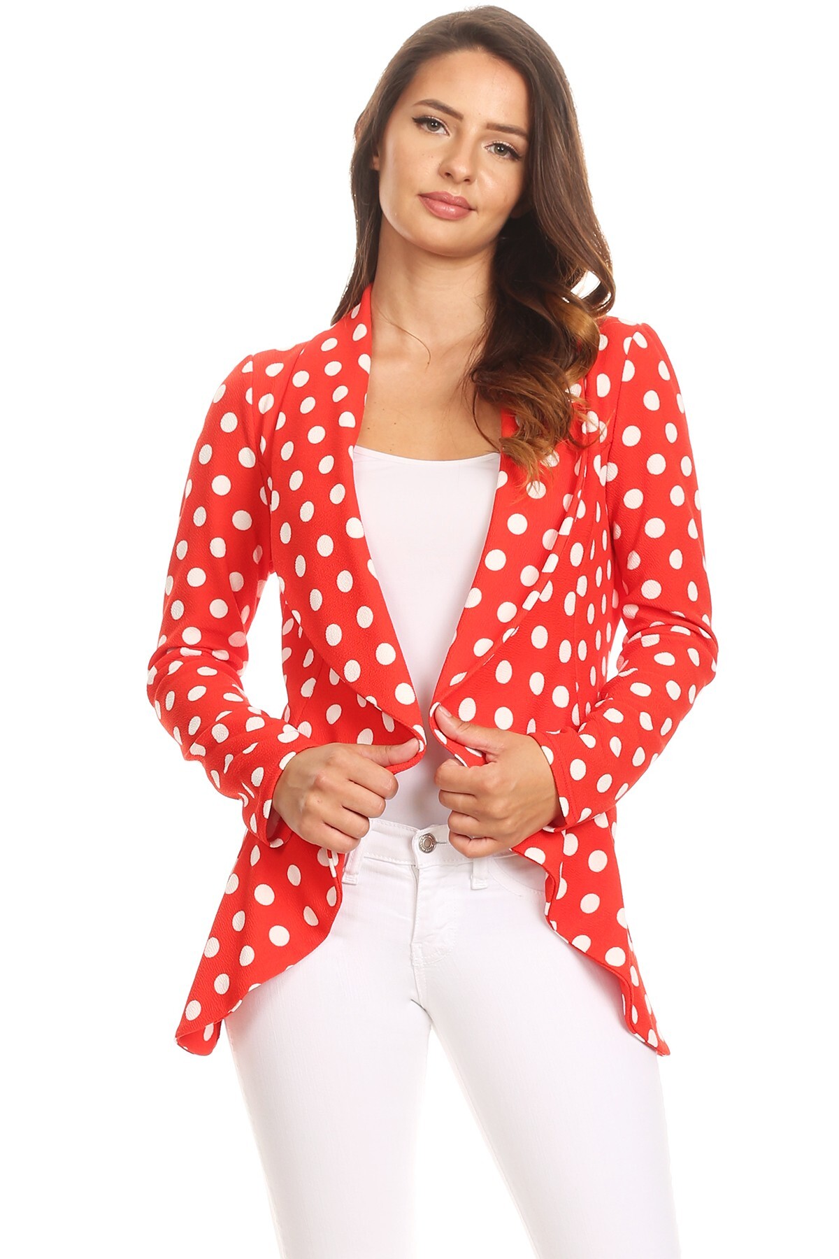 Selected Color is Medium Polka Red White