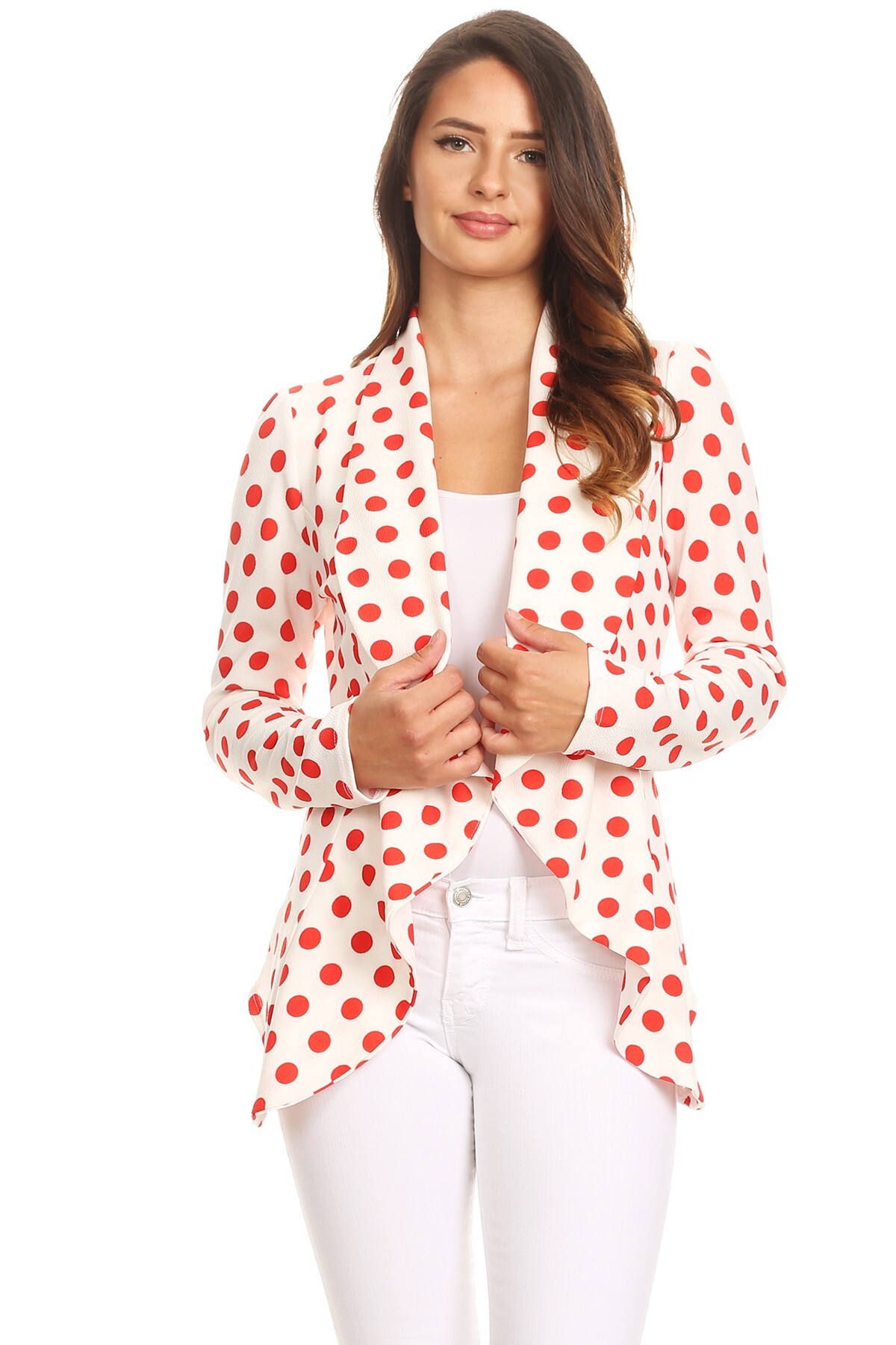 Selected Color is Medium Polka White Red