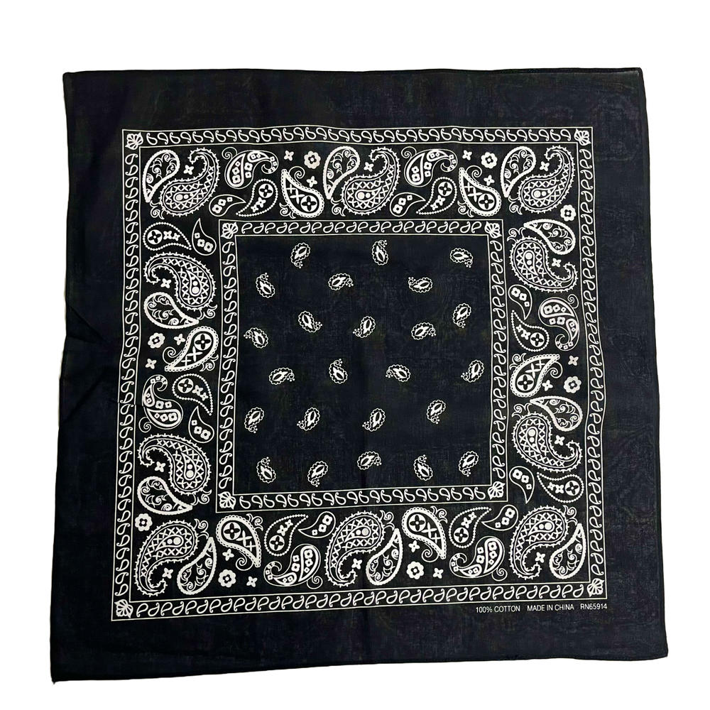 Moa Collection Women's Unisex 100% Cotton Bandanas 12 packs 22"X 22" Printed Kerchief