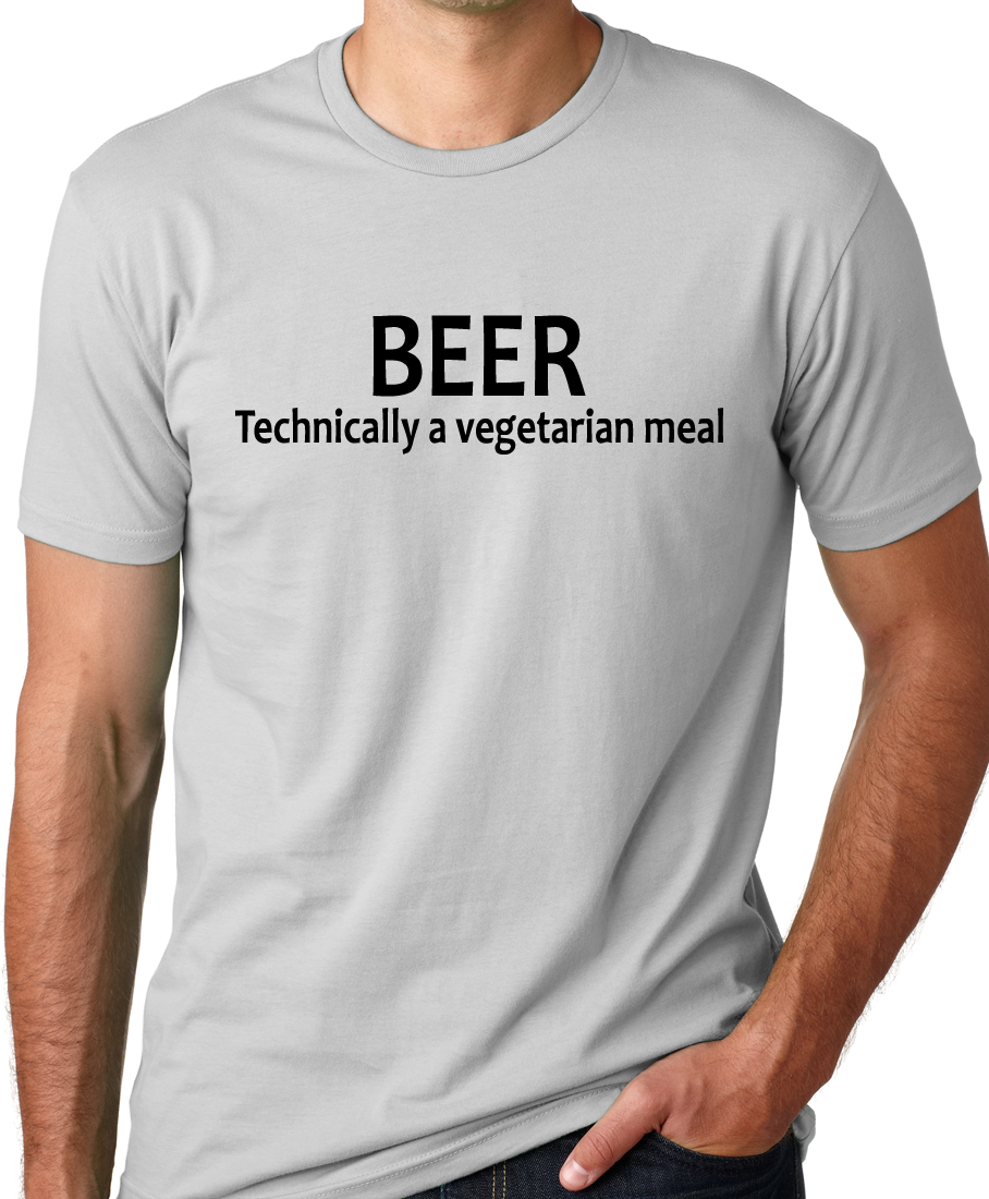 Think Out Loud Apparel Beer Technically A Vegetarian Meal Funny T-Shirt 
