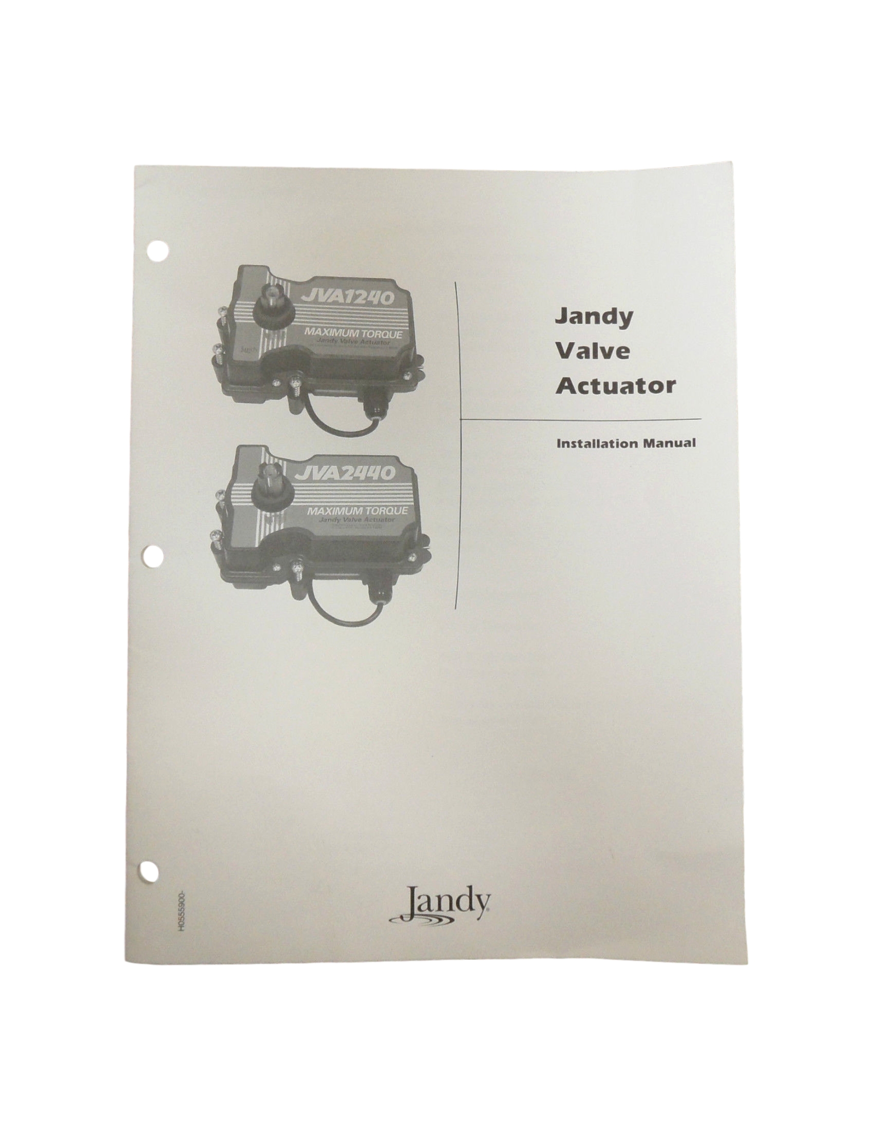 Jandy JVA1240JVA2440 Valve Actuator Installation Owners Manual JVA-1240 JVA-2440