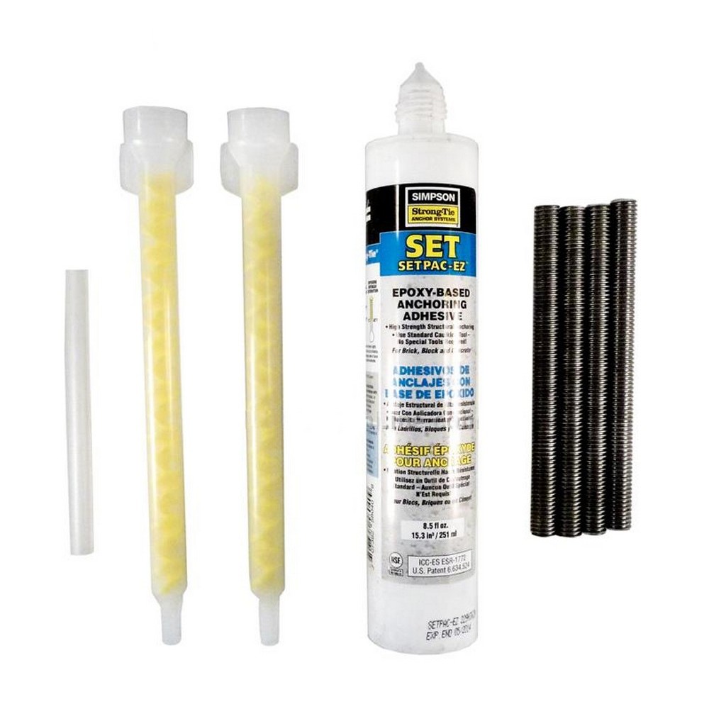 S.R. Smith 75-209-5868-SS Epoxy Repair Kit with (4) 6"x0.5" Bolts