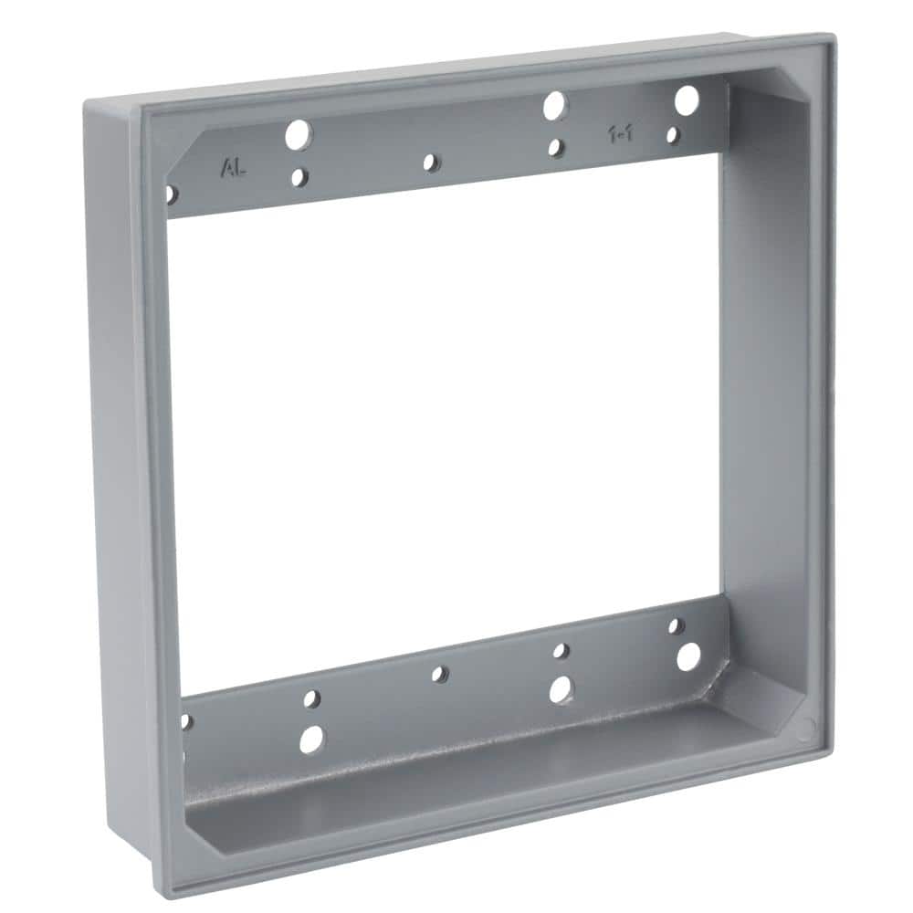 2 Module Extension Box Commercial Electric Gray 2-Gang Weatherproof Extension Box