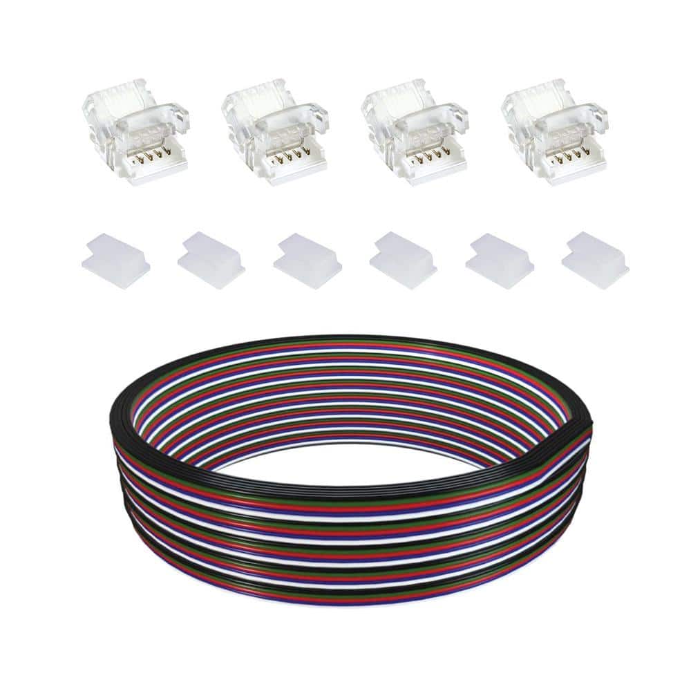 Led Wire Handle Kit Commercial Electric 13 ft. Connector Cord LED Strip Light Accessory ...