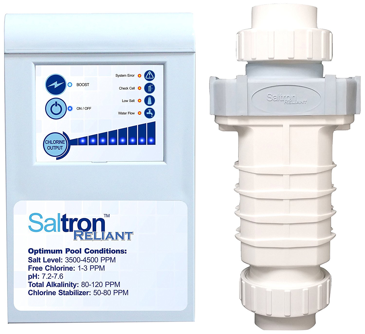 Solaxx CLG240A Saltron Reliant Salt Chlorine Generator for 40000 Gallon Pool