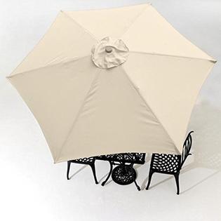 Koval Inc 07umc002 9ft6r 10 9 Ft 6 Rib Patio Umbrella Replacement 07umc002 9ft6r 10 9 Ft 6 Rib Patio Umbrella Replacement Canopy Bleached Sand