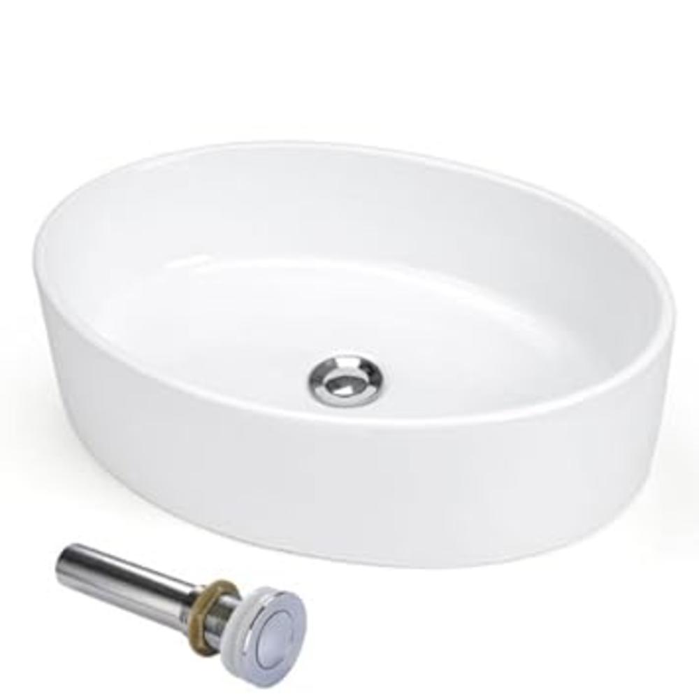 KOVAL INC. Bathroom Oval Porcelain Sink