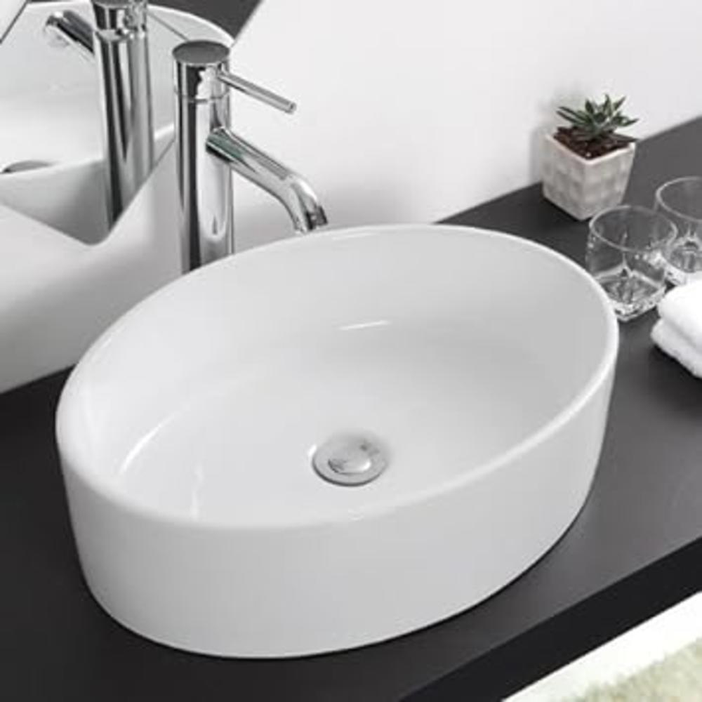 KOVAL INC. Bathroom Oval Porcelain Sink