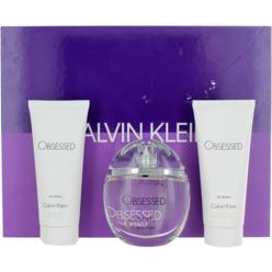 Calvin Klein Obsessed By Calvin Klein For Women Set: EDP + Body Lotion + Shower Gel Shopworn