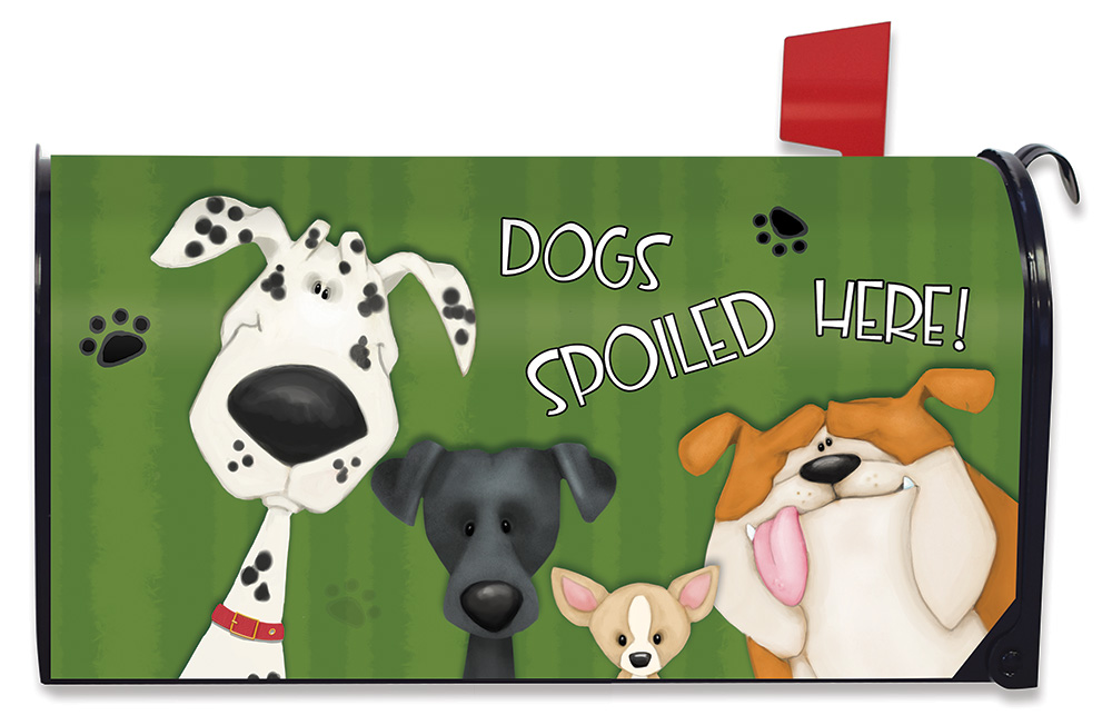 Briarwood Lane Spoiled Dogs Magnetic Mailbox Cover Pets Bulldog Standard Briarwood Lane