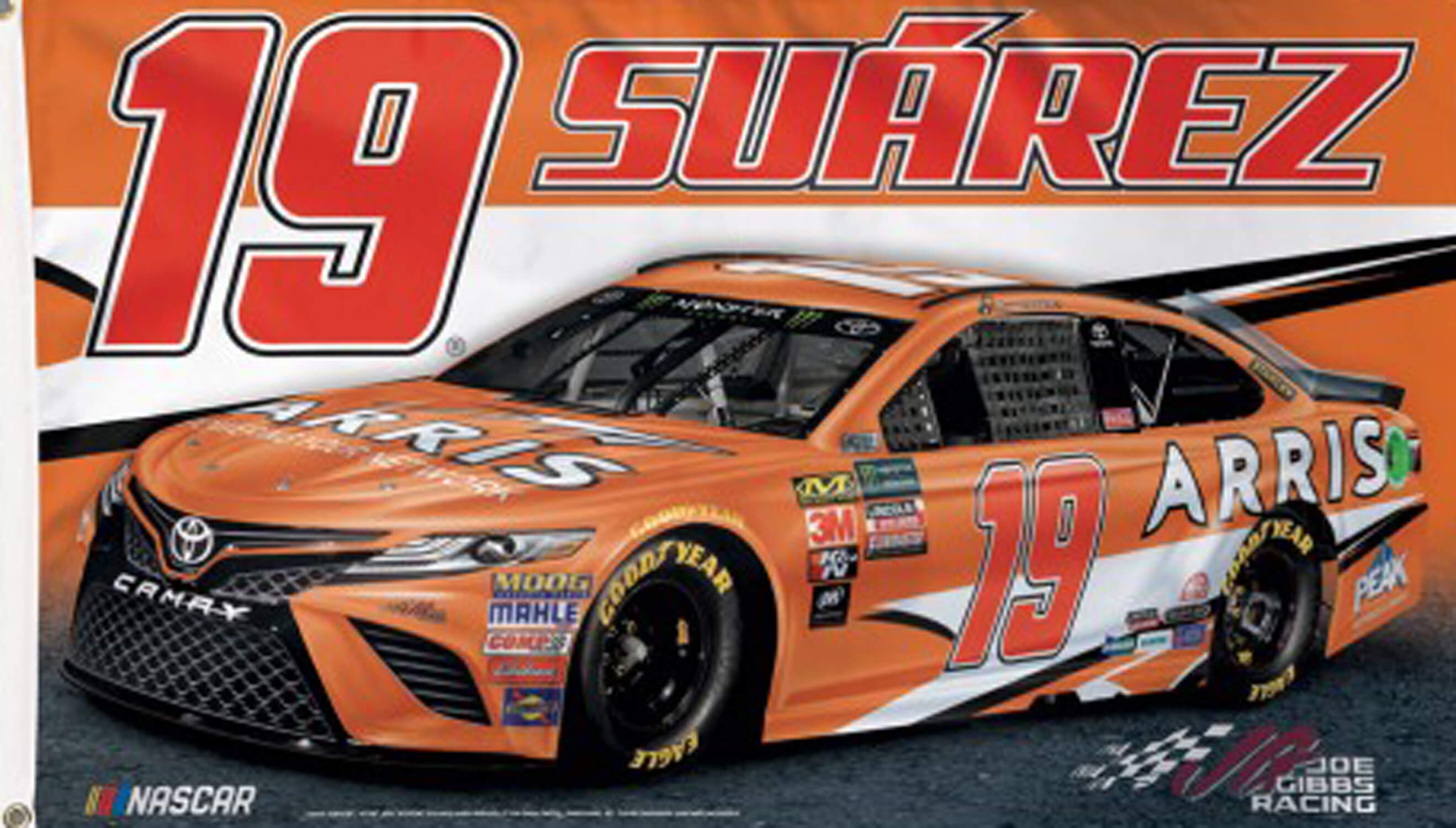 Wincraft Daniel Suarez #19 NASCAR Deluxe Grommet Flag