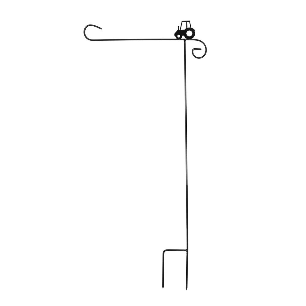 Briarwood Lane Wrought Iron Tractor Garden Flag Stand