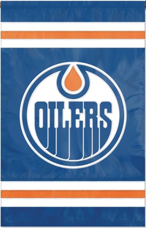 Party Animal Edmonton Oilers Applique & Embroidered Flag NHL