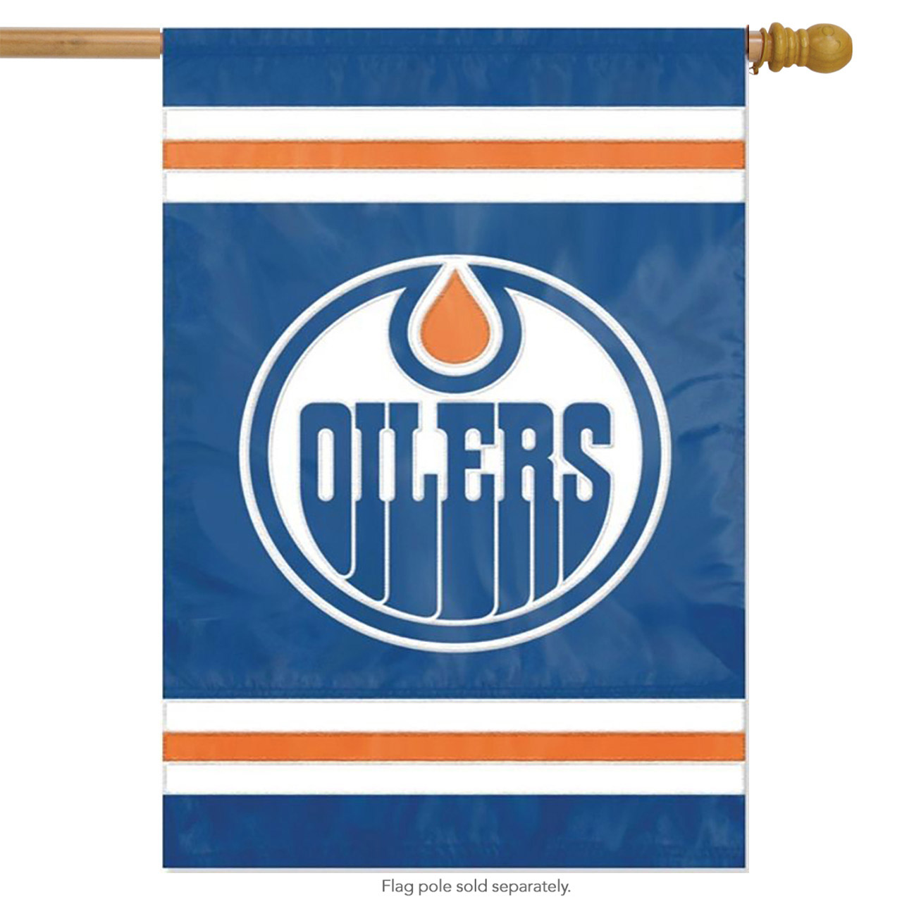 Party Animal Edmonton Oilers Applique & Embroidered Flag NHL