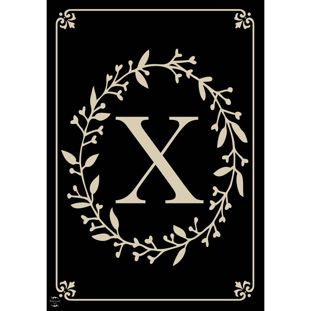 Briarwood Lane Classic Monogram Letter X Garden Flag
