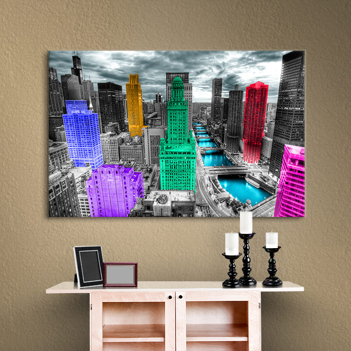 Brushstone ''Chicago' 3 Piece Gallery Wrapped Canvas Set