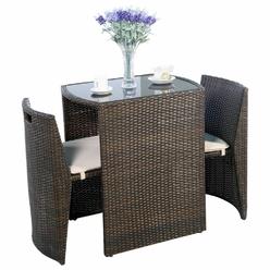 Onetify Home Outdoor Wicker Patio 3 Piece Furniture Set