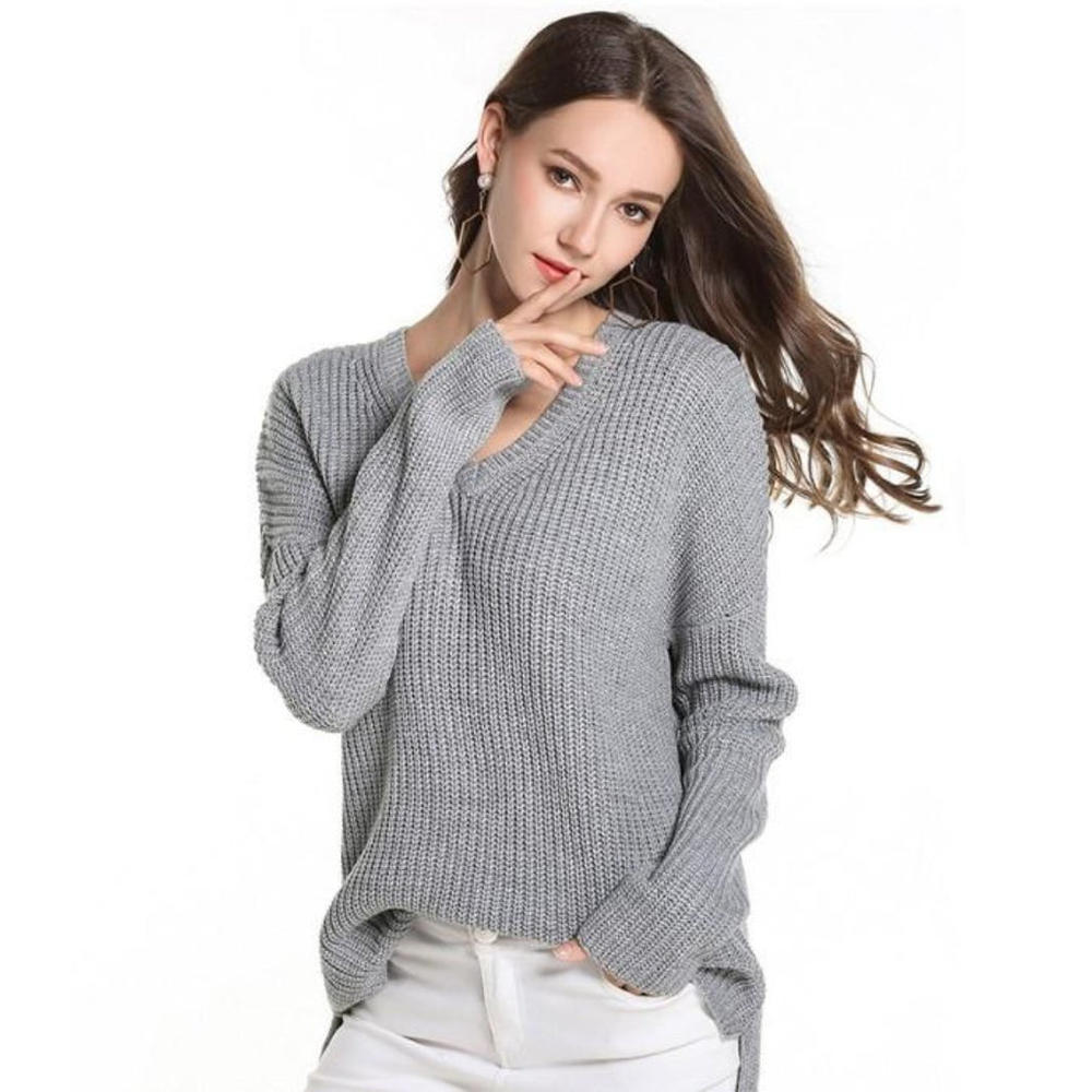 Amtify Womens Classic V Neck Sweater