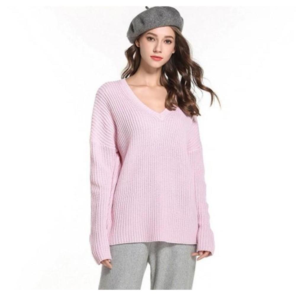 Amtify Womens Classic V Neck Sweater