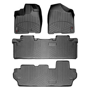 Weathertech Toyota Sienna 2011 Black Premium Floor Mats Floorliner All Rows 44300 1 2 3