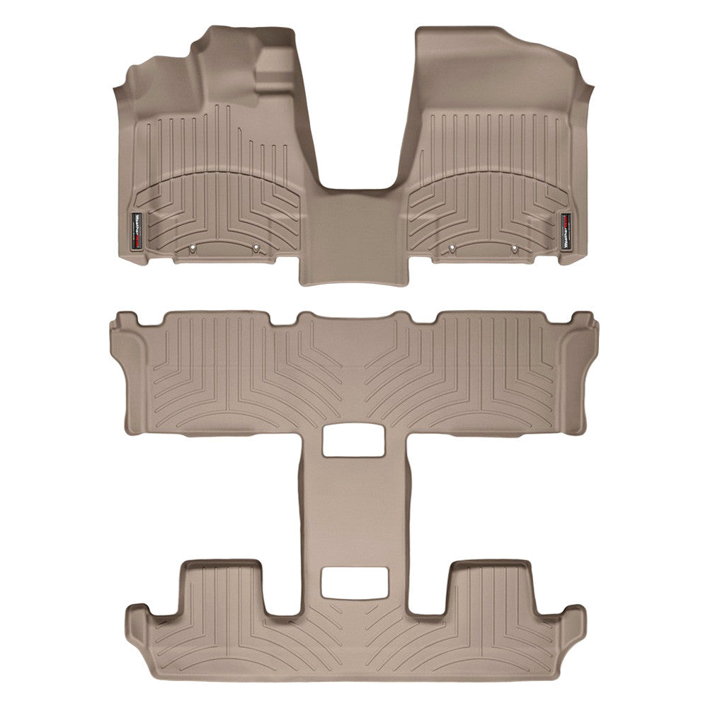 WeatherTech Nissan Quest 2011+ Over The hump Tan Front & Rear Floor ...