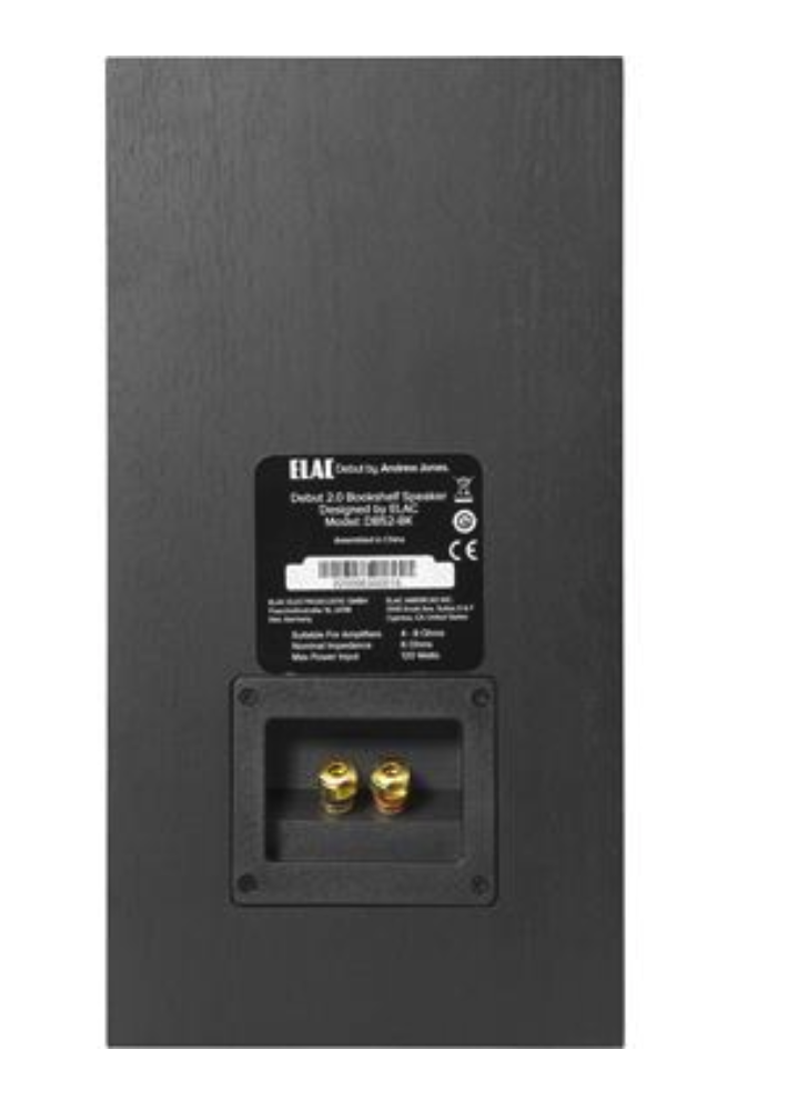 Elac DB52-BK ELAC Debut 2.0 B5.2 2-Way Bookshelf Speakers, Black (Pair)