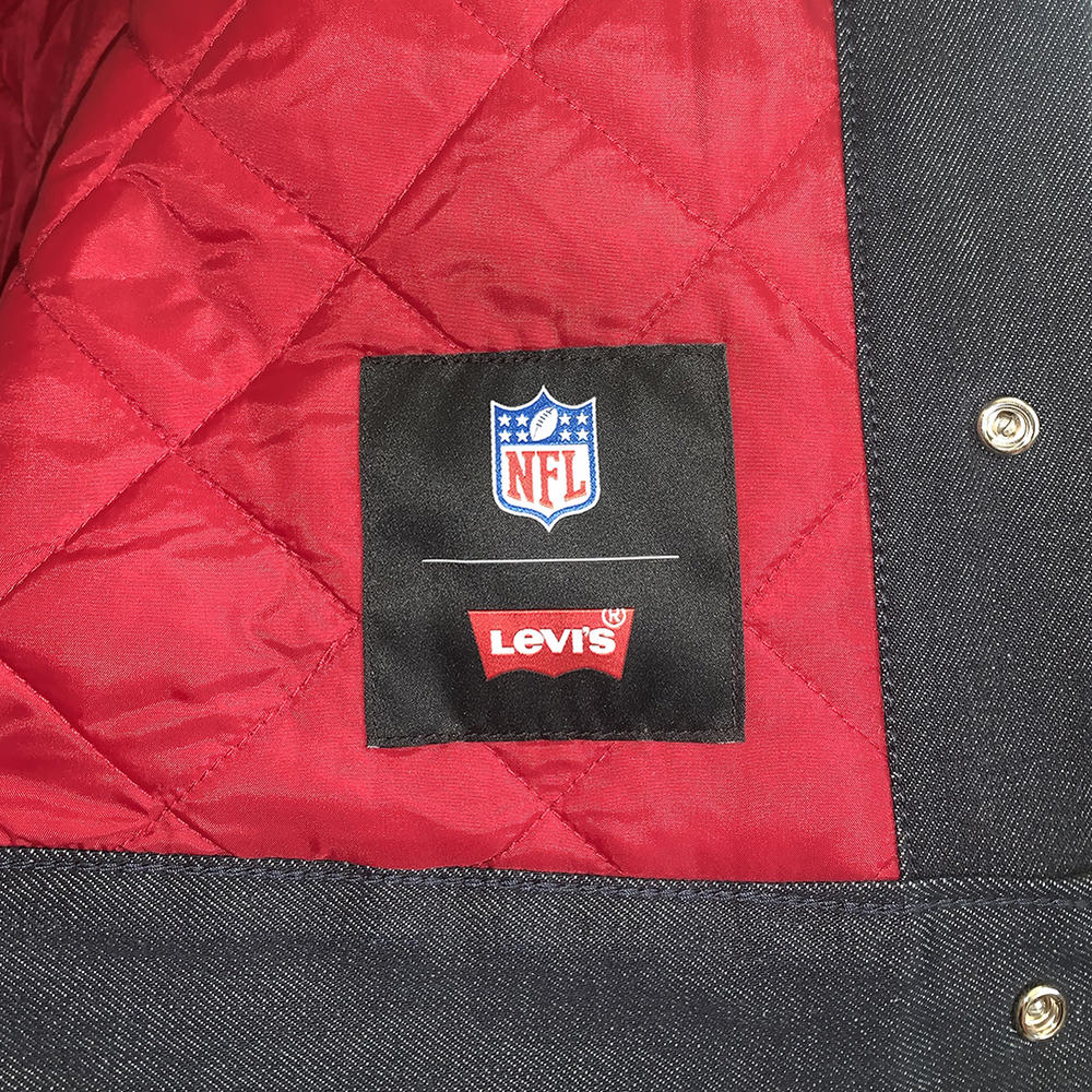 Levi's Levis Mens NFL 49ERS Original Denim Varsity Trucker Jacket Special Edition 18193