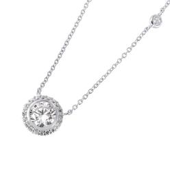 DBFL .925 Sterling Silver Round Cluster CZ Pendant Necklace�