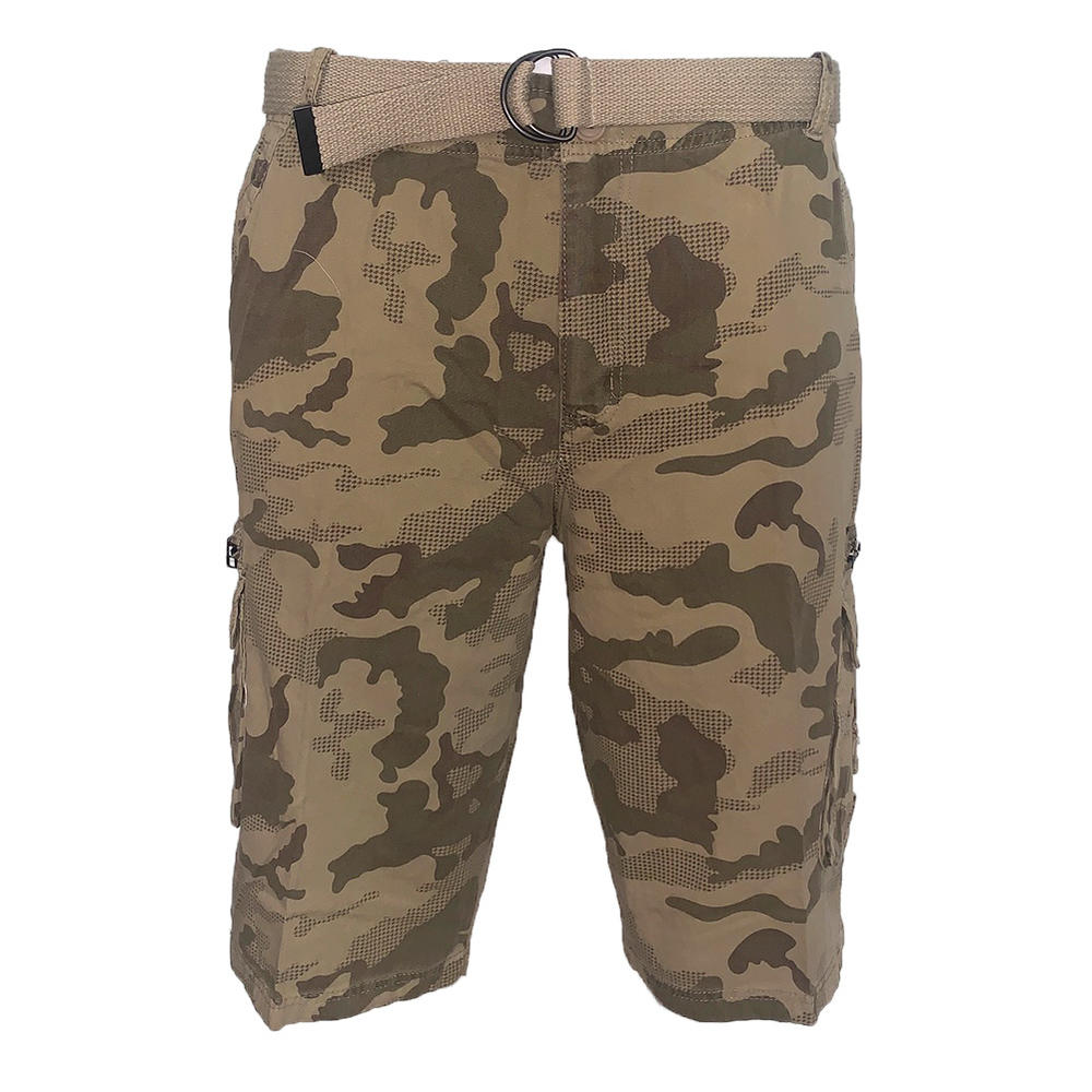 DBFL Men's Cargo Shorts Camo Color Classic Fit Cotton Multi Pocket Casual Shorts