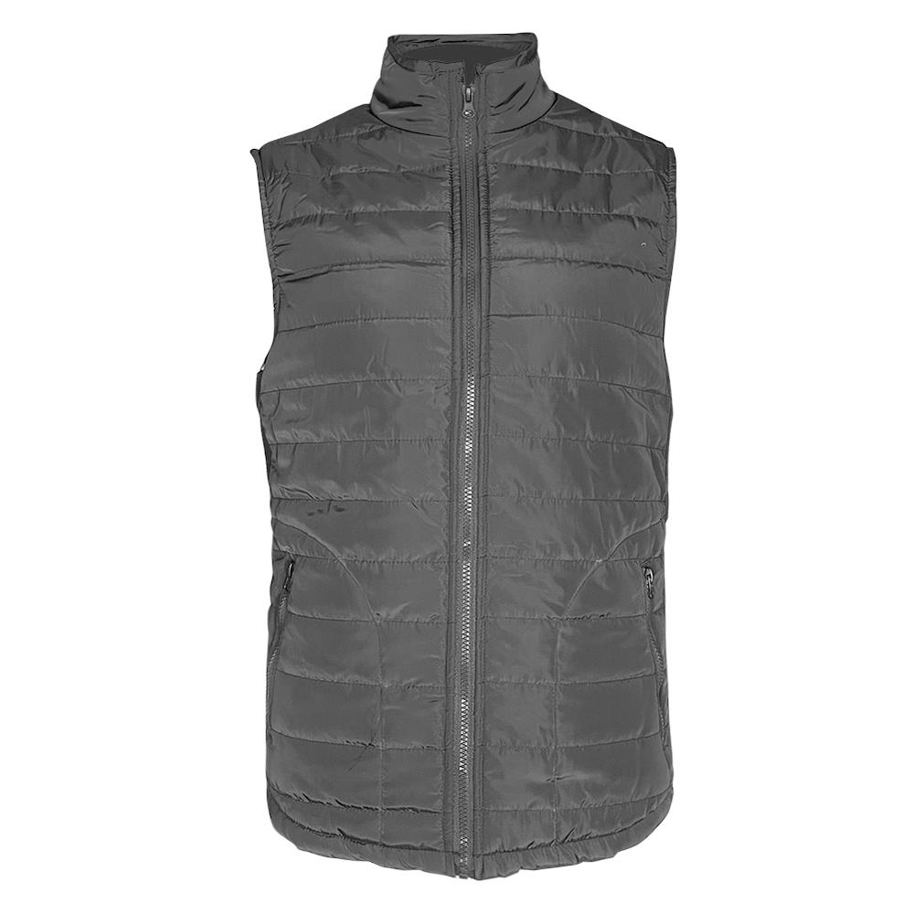 DBFL Men's Vest Full Zip Puffer Lightweight Polyester Winter Quilted Jacket Top
