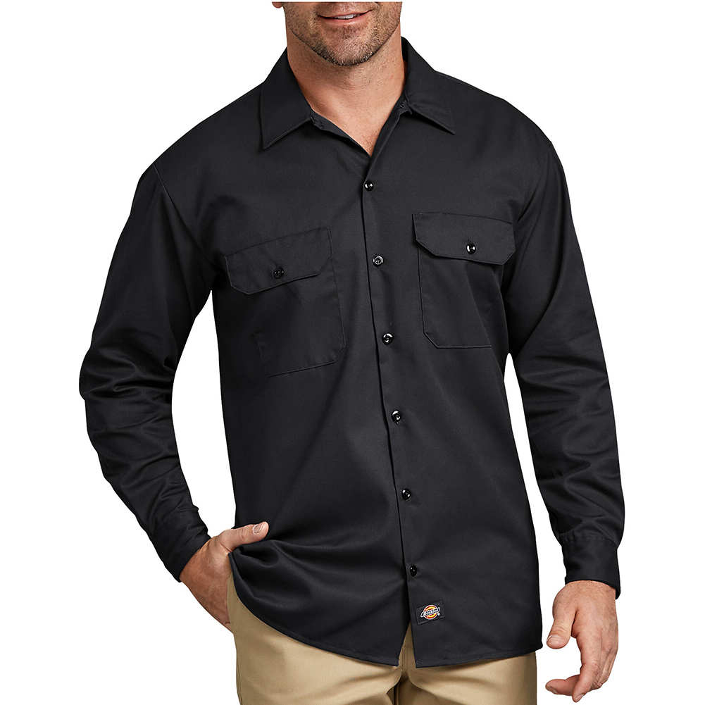 Dickies Men's 574 Long Sleeve Traditional  Button Front Uniform Work Shirt