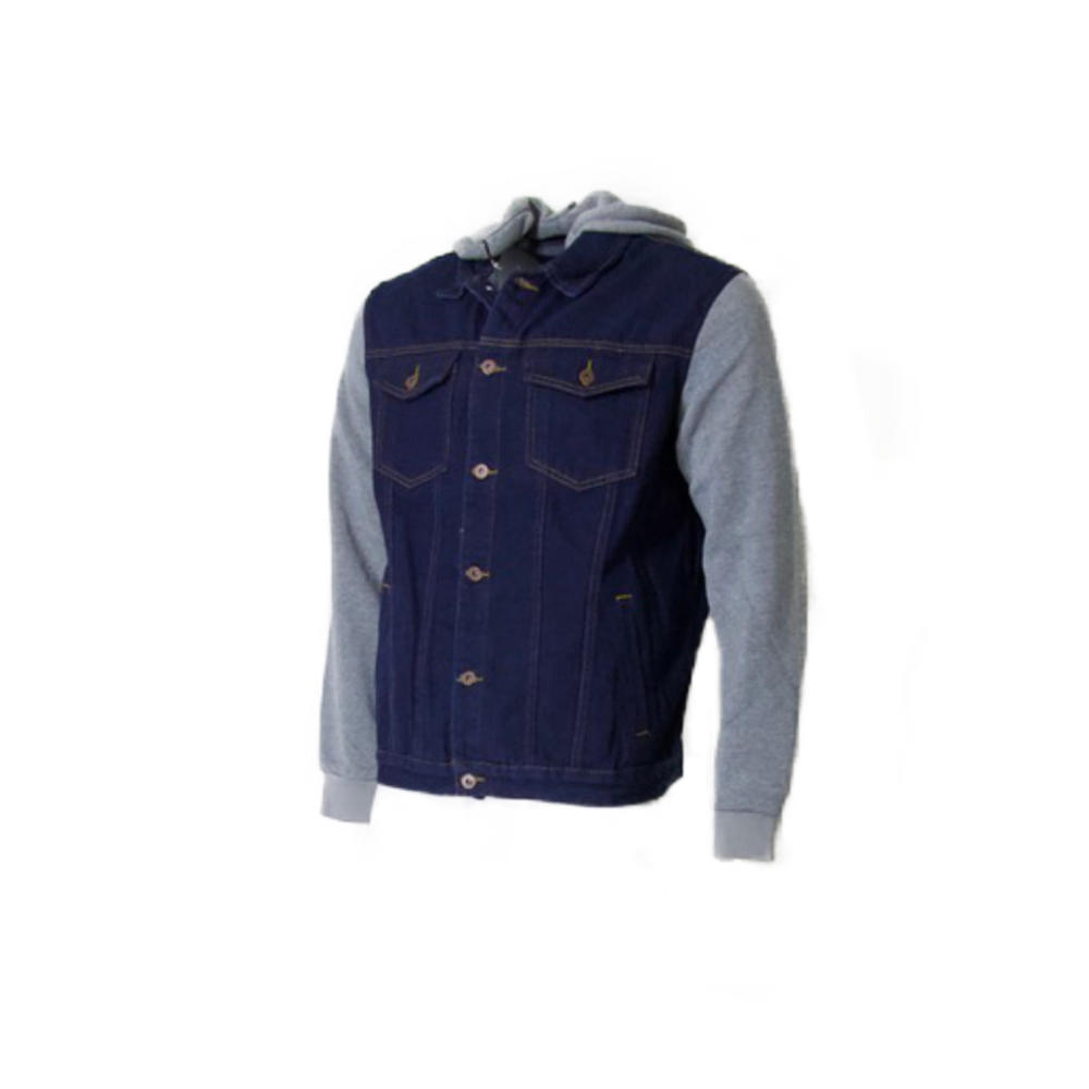 Maximos Men's Jean Jacket Hoodie Denim Cotton Long Sleeve Hybrid Hooded Trucker Jacket