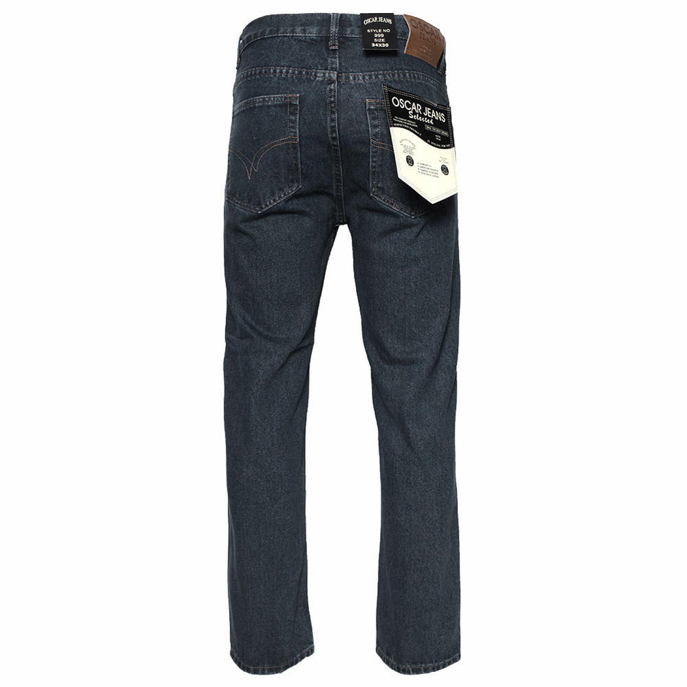 Oscar Jeans Mens Denim Jeans Pants Premium Cotton Straight Leg Regular Fit Style CA999