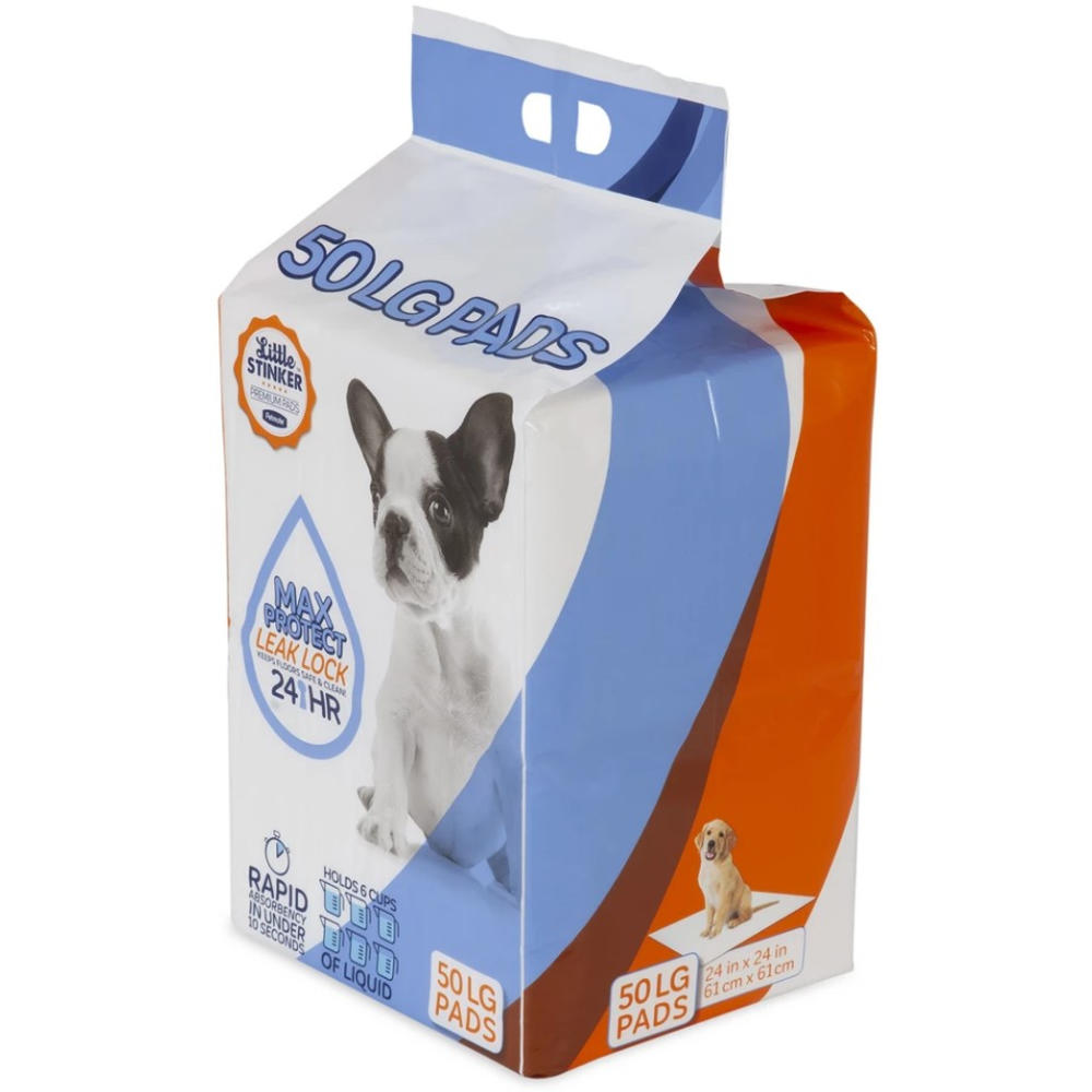Precision Pet Little Stinker Housetraining Dog Pee Pads, 24" x 24" (50 Pack)