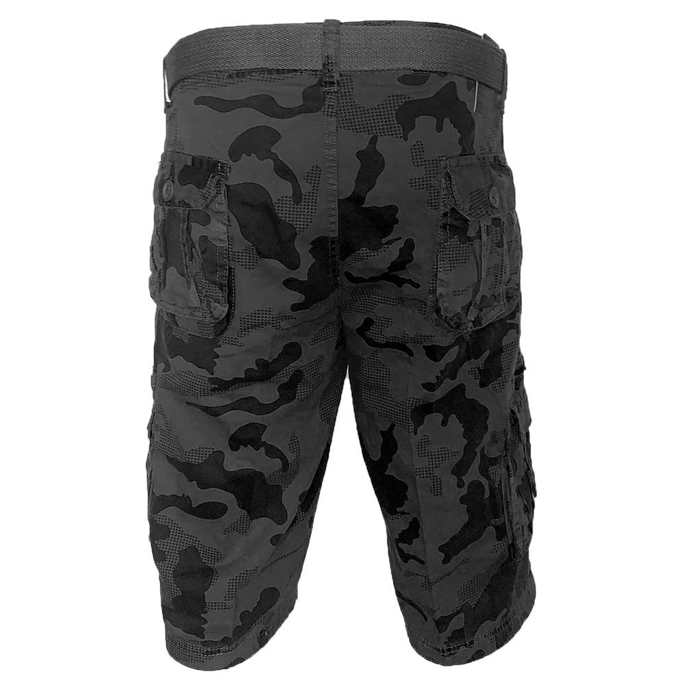 DBFL Men's Cargo Shorts Camo Color Classic Fit Cotton Multi Pocket Casual Shorts