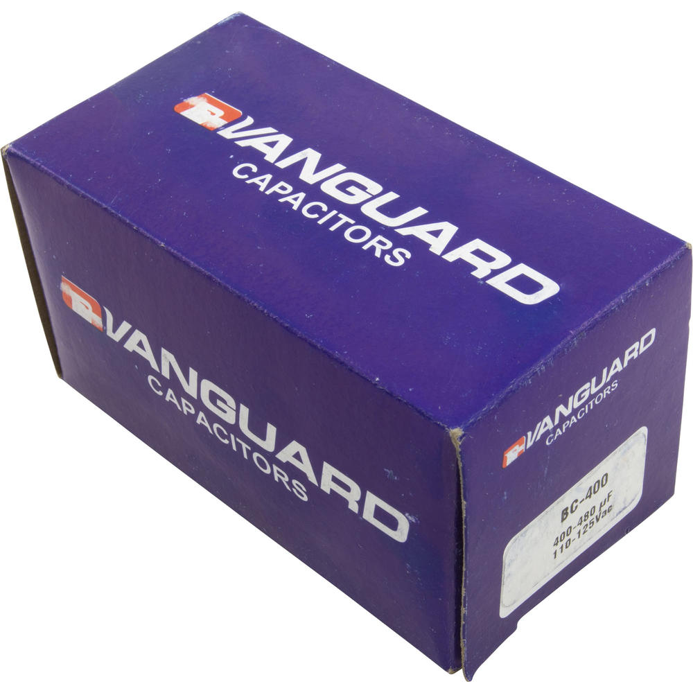 Vanguard Start Capacitor, 400-480 MFD, 115v, 1-13/16" x 3-3/8"