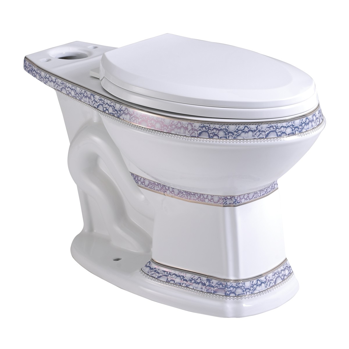Renovators Supply White Porcelain Elongated Bathroom Toilet Bowl for 32816