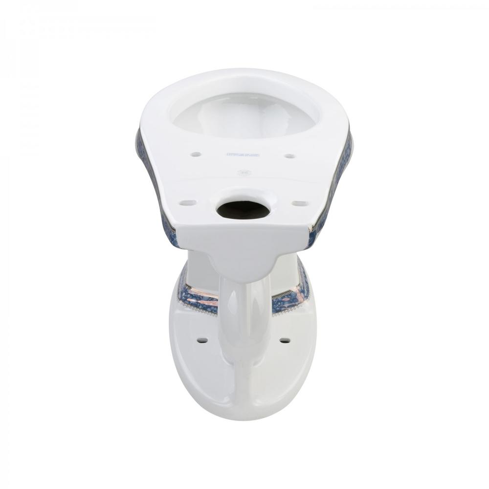 Renovators Supply White Porcelain Elongated Bathroom Toilet Bowl for 32816