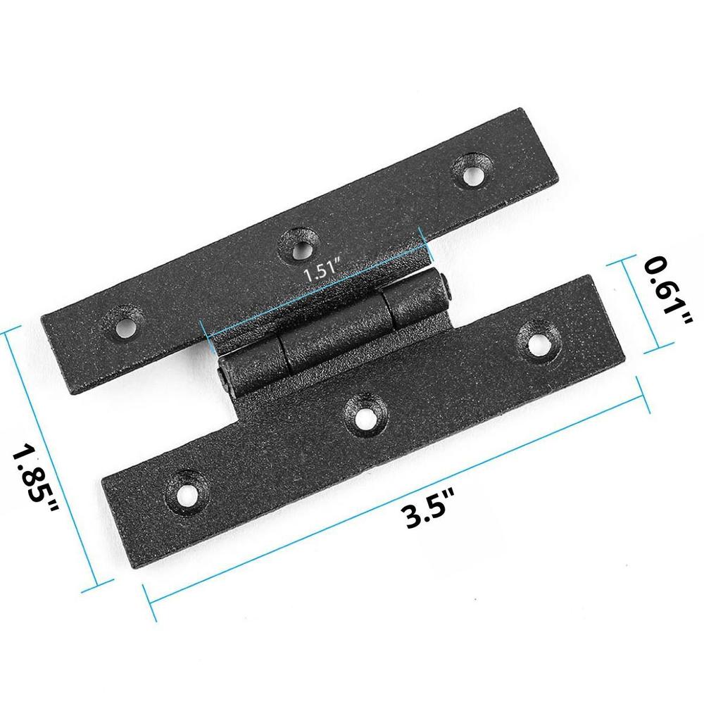 Renovators Supply Wrought Iron Cabinet Hinge H Style  3.1/2" H w/ Offset