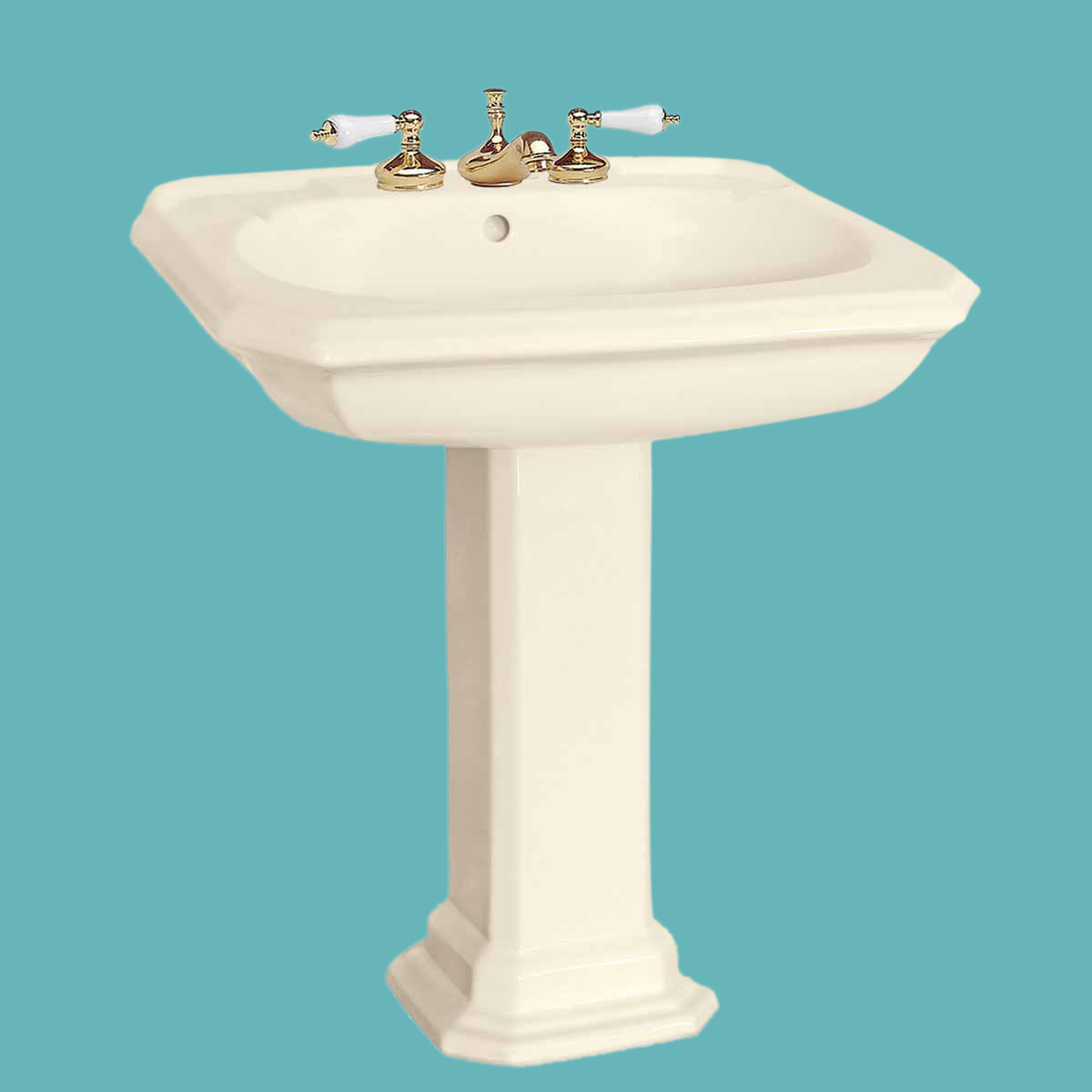 Renovators Supply Bath Pedestal Sink Bone China 8