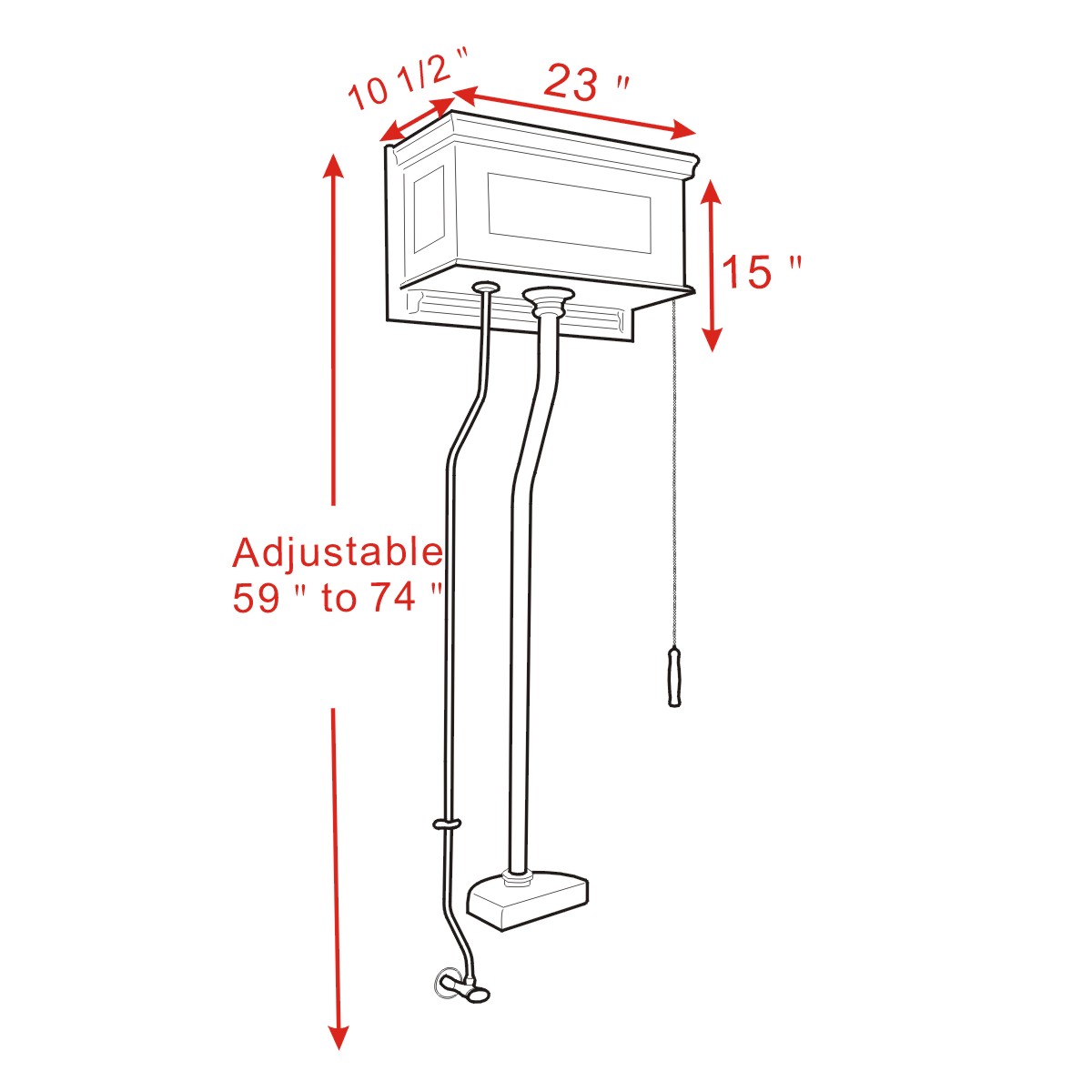 Renovators Supply High Tank Pull Chain Toilet Conversion Kit Br Oak