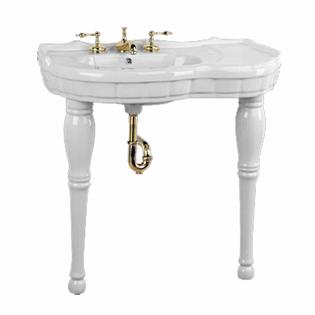 Renovators Supply White Porcelain Bathroom Console Sink Southern Belle With Spindle Legs Gloss Renovators Supply White Porcelain Bathroom Console Sink Southern Belle With Spindle Legs Gloss
