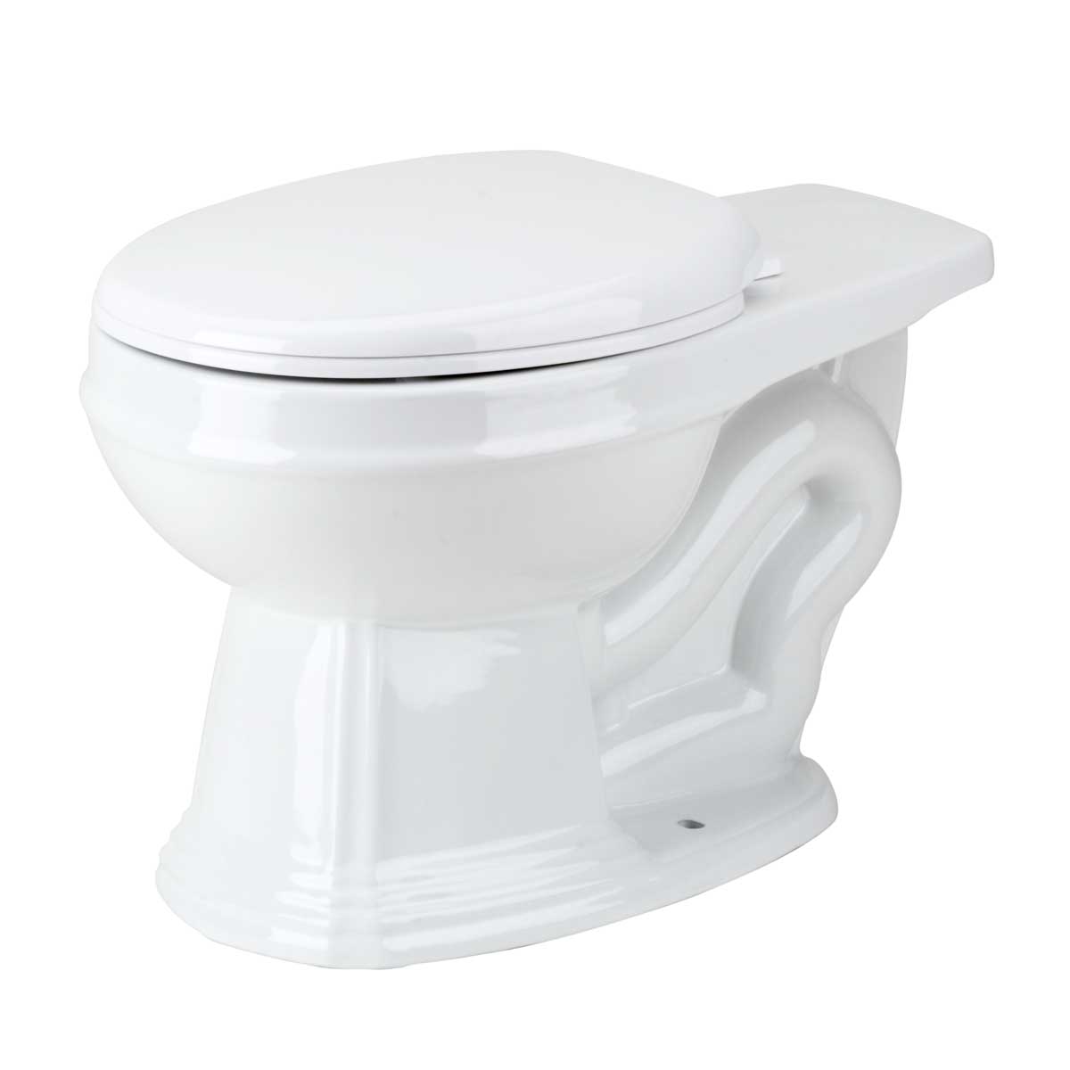 Renovators Supply White 2 Piece Round Toilet Sheffield Toilet Bowl with Slow Close Toilet Seat