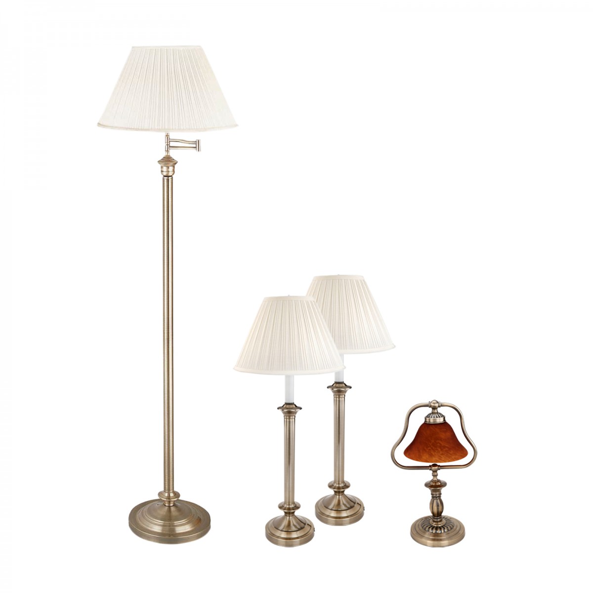 Renovators Supply Table Lamp Antique, Matching Brass Floor And Table Lamps