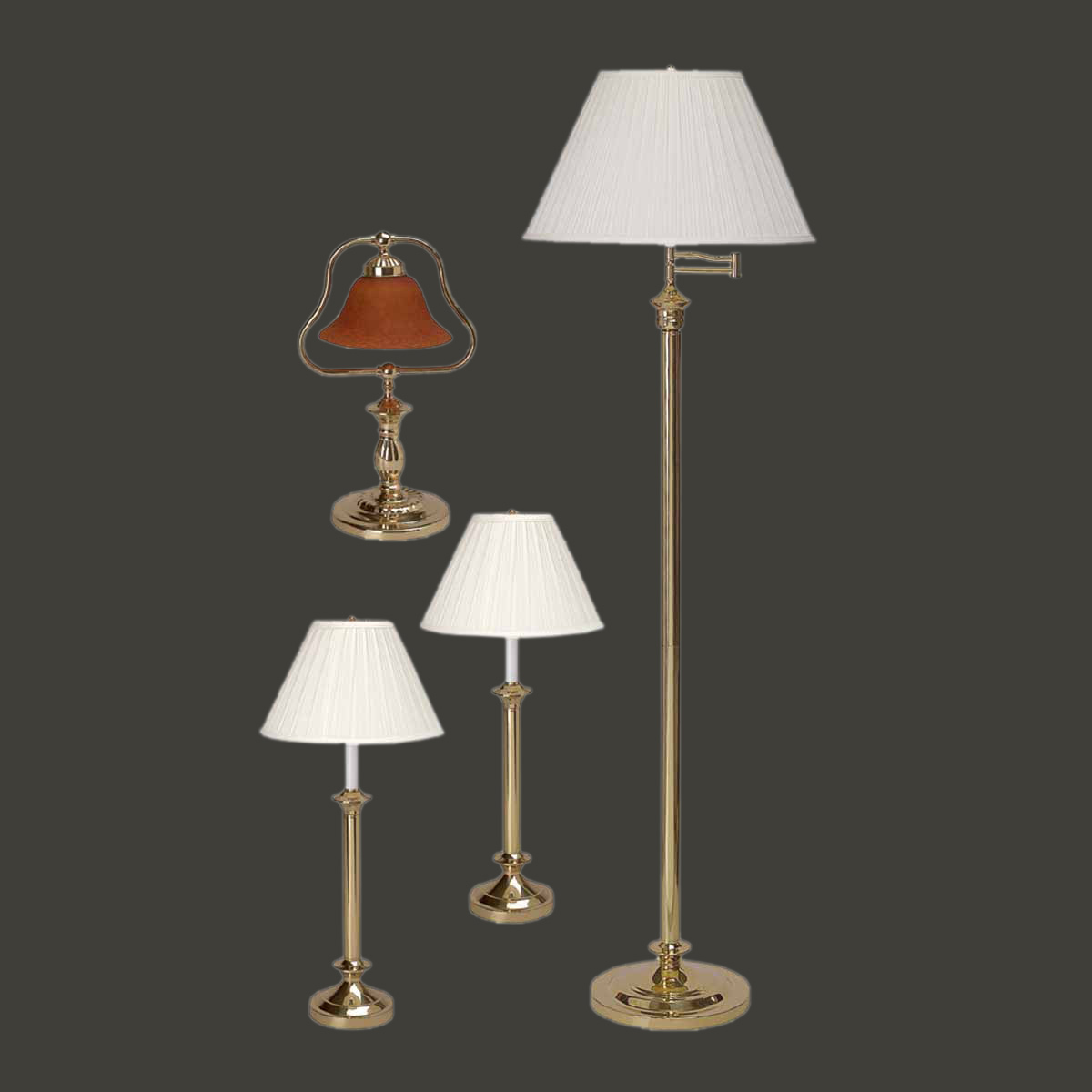 Renovators Supply Table Floor Lamp Bright Br Traditional 4 Pc Set Floor Lamp Bright Br Traditional
